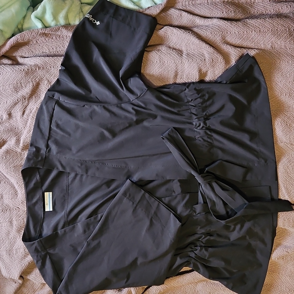 Columbia Womens PFG Tie Waist Hiking/Coverup Top Black XL